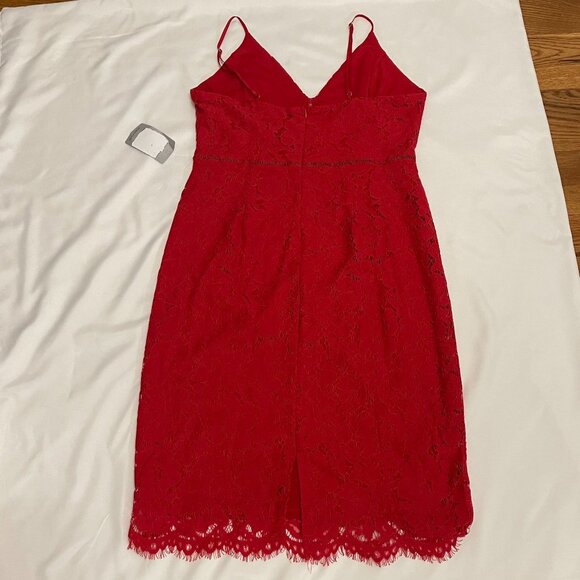ASTR The Label Lace Red Dress Size Large - Picture 5 of 8